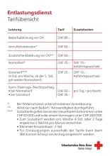 Tarifliste Entlastungsdienst